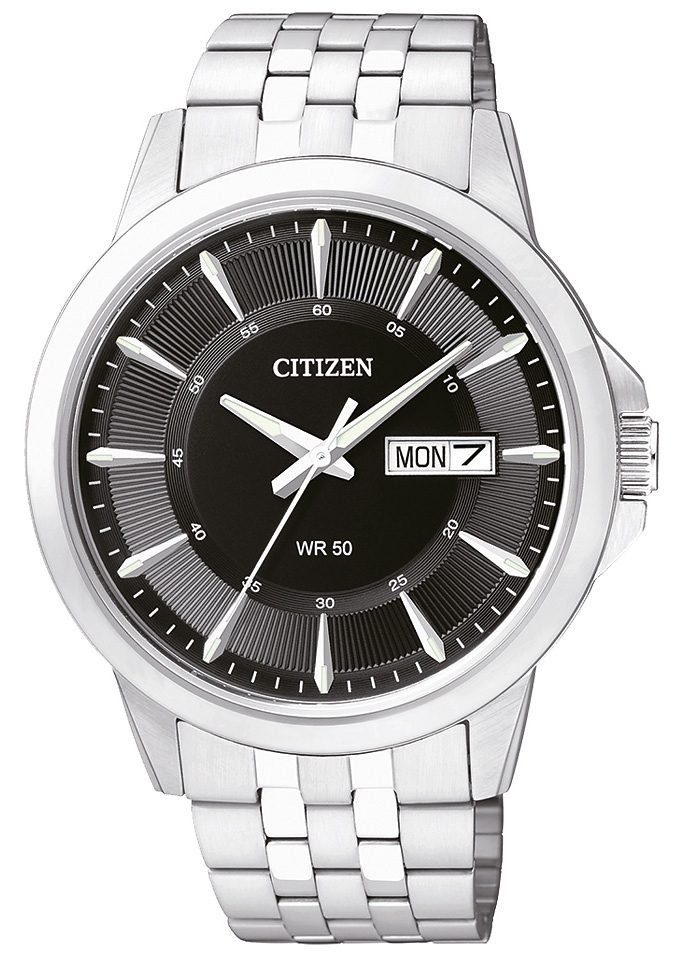 Citizen Quarzuhr BF2011-51EE, Armbanduhr, Herrenuhr, Damenuhr, Edelstahlarmband, Datum