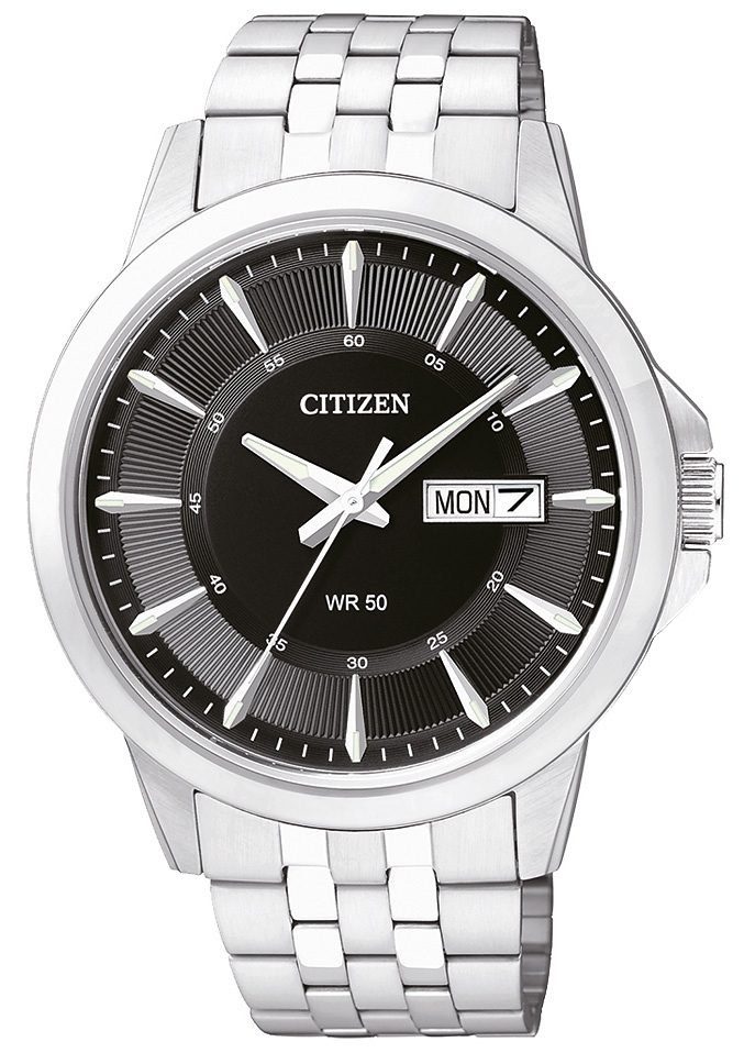 Citizen Quarzuhr BF2011-51EC, Armbanduhr, Herrenuhr, Damenuhr, Edelstahlarmband, Datum