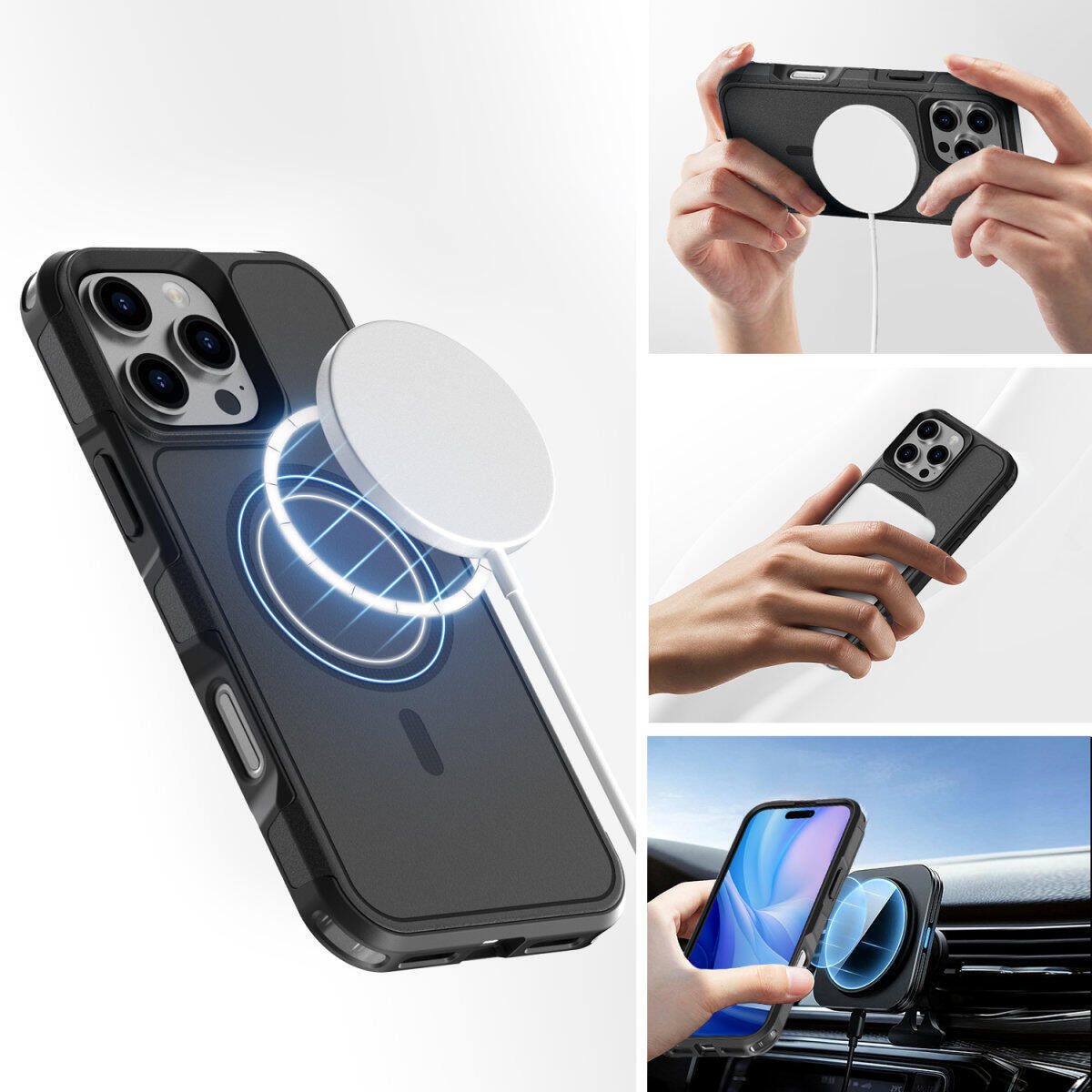 4smarts Smartphone-Hülle Defend Case für Apple iPhone 16 Pro MagSafe-kompat