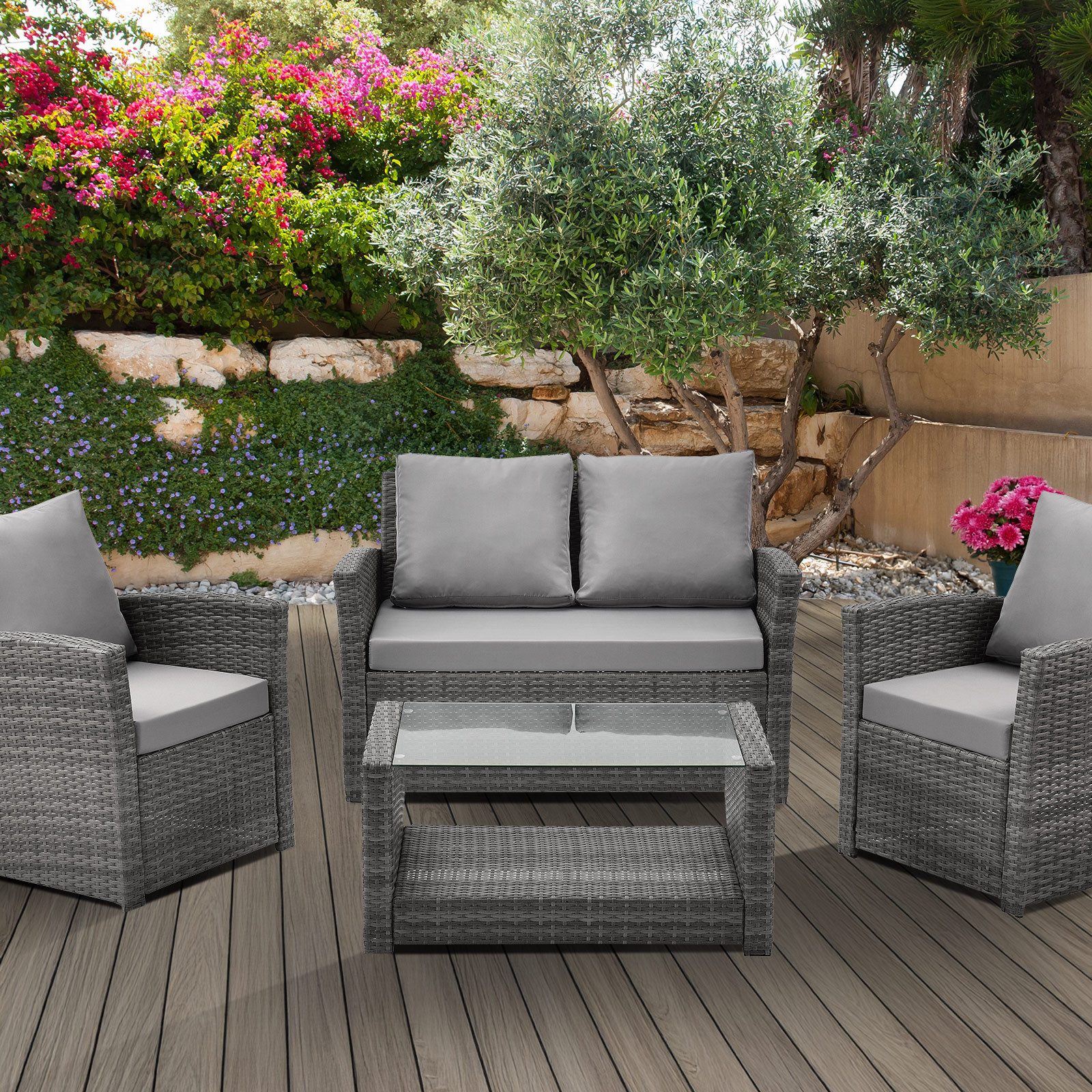 SVITA Loungeset ROMA, (Set, 4-tlg., Sitzlounge), günstig online kaufen