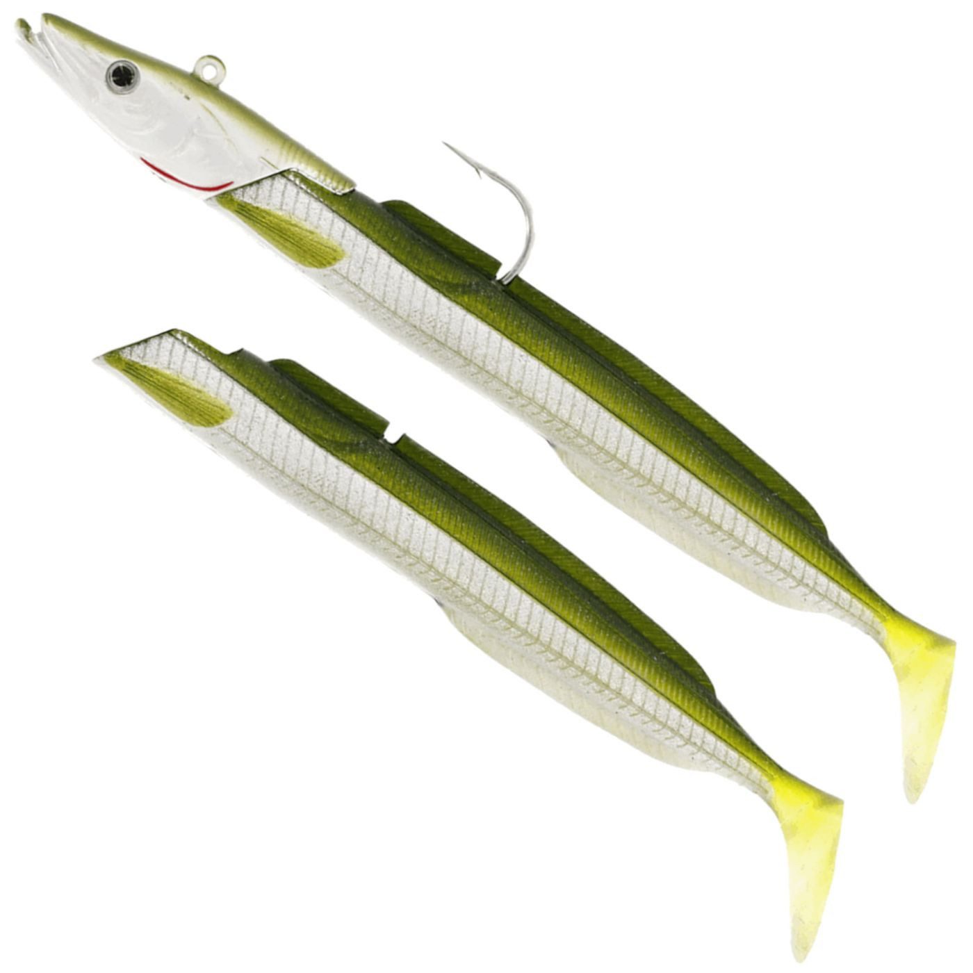 Kunstköder Westin Sandy Andy Jig 300g 28cm - 1 Jighaken + 2 Gummifische