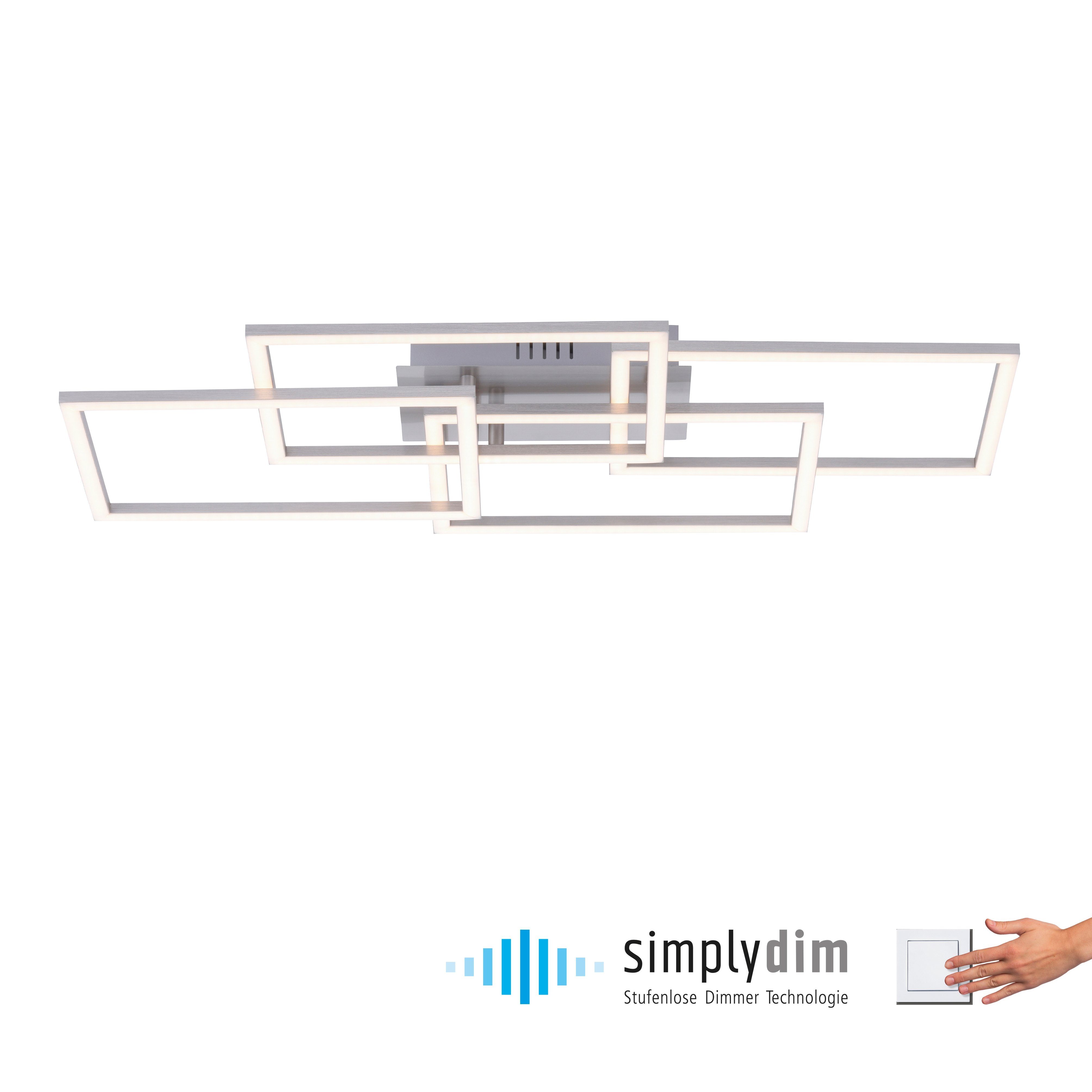 IVEN, LED Memory, vom nach Leuchten integriert, fest Dimmfunktion, Trennung Warmweiß, Direkt vom Trennung Netz nach Deckenleuchte LED Netz, Memory,