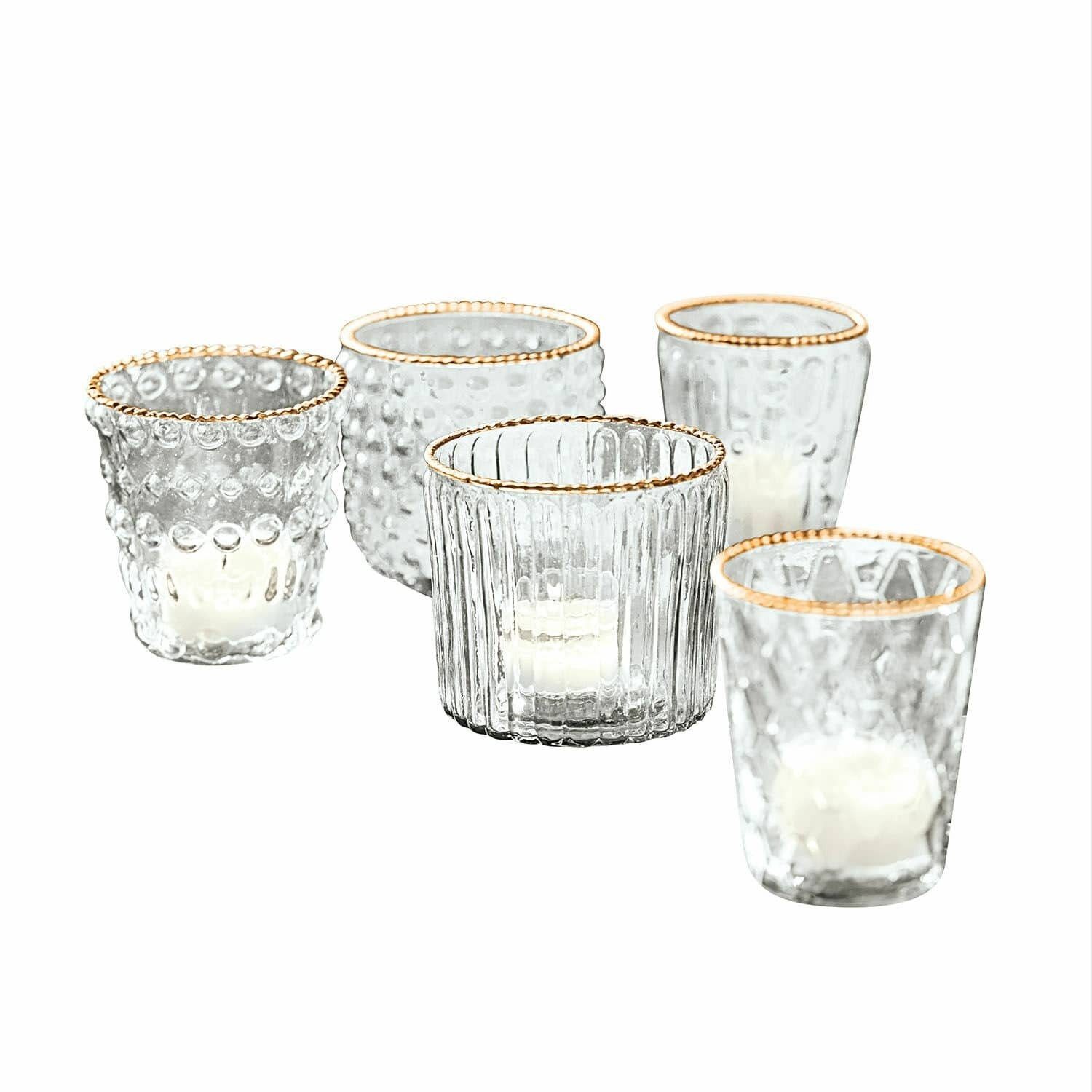 Mirabeau Windlicht Windlicht 5er Set Jarnac klar/gold (5er Set, 5er Set) günstig online kaufen