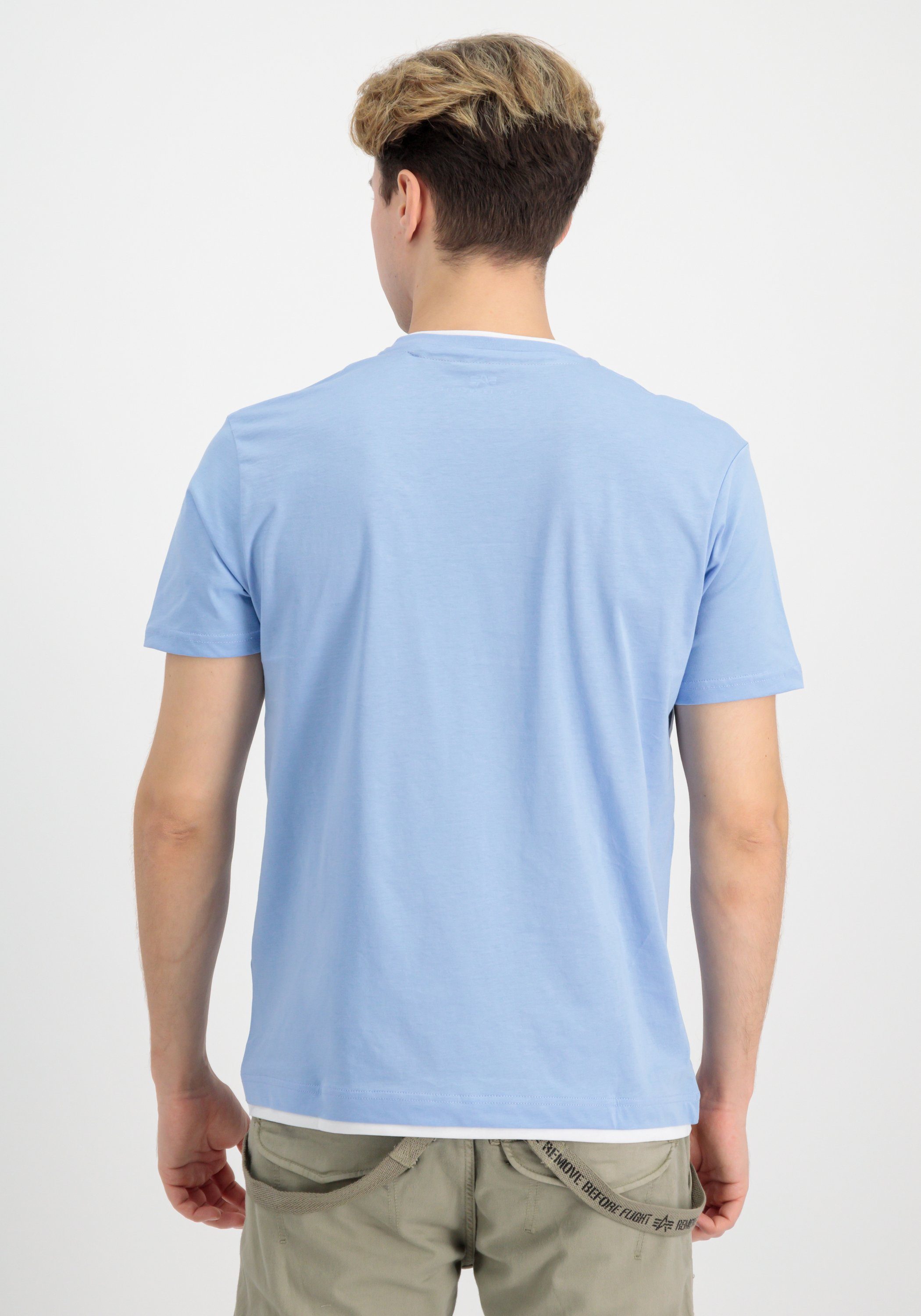 Alpha Industries T-Shirt Alpha Industries Men - T-Shirts Double Layer T light blue