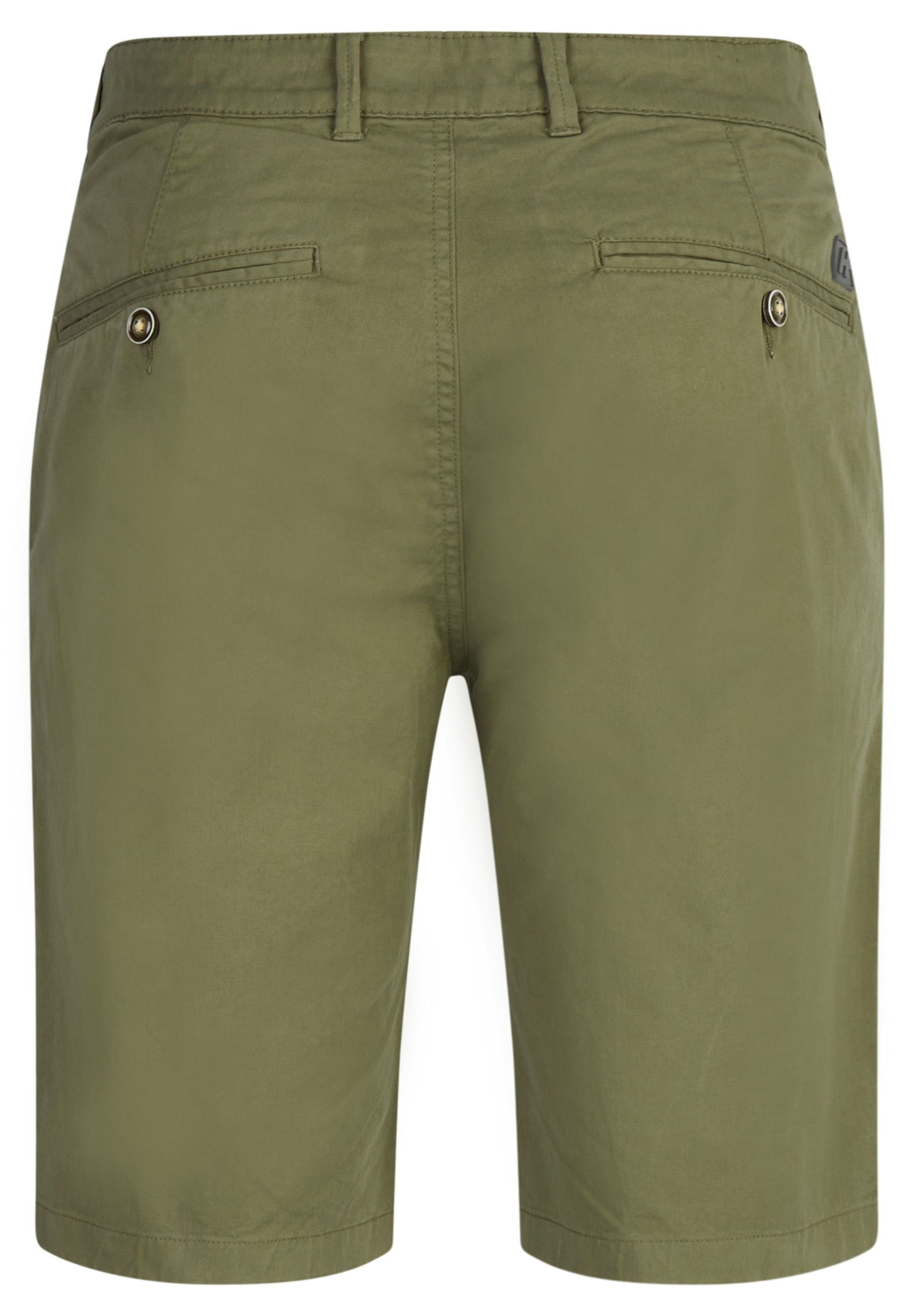 HECHTER PARIS Shorts mit Gürtelschlaufen dark olive