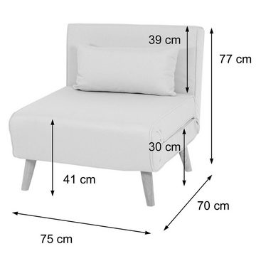 MCW Sessel MCW-D35, Rückenlehne arretierbar, Standfüße einklappbar, Schlaffunktion