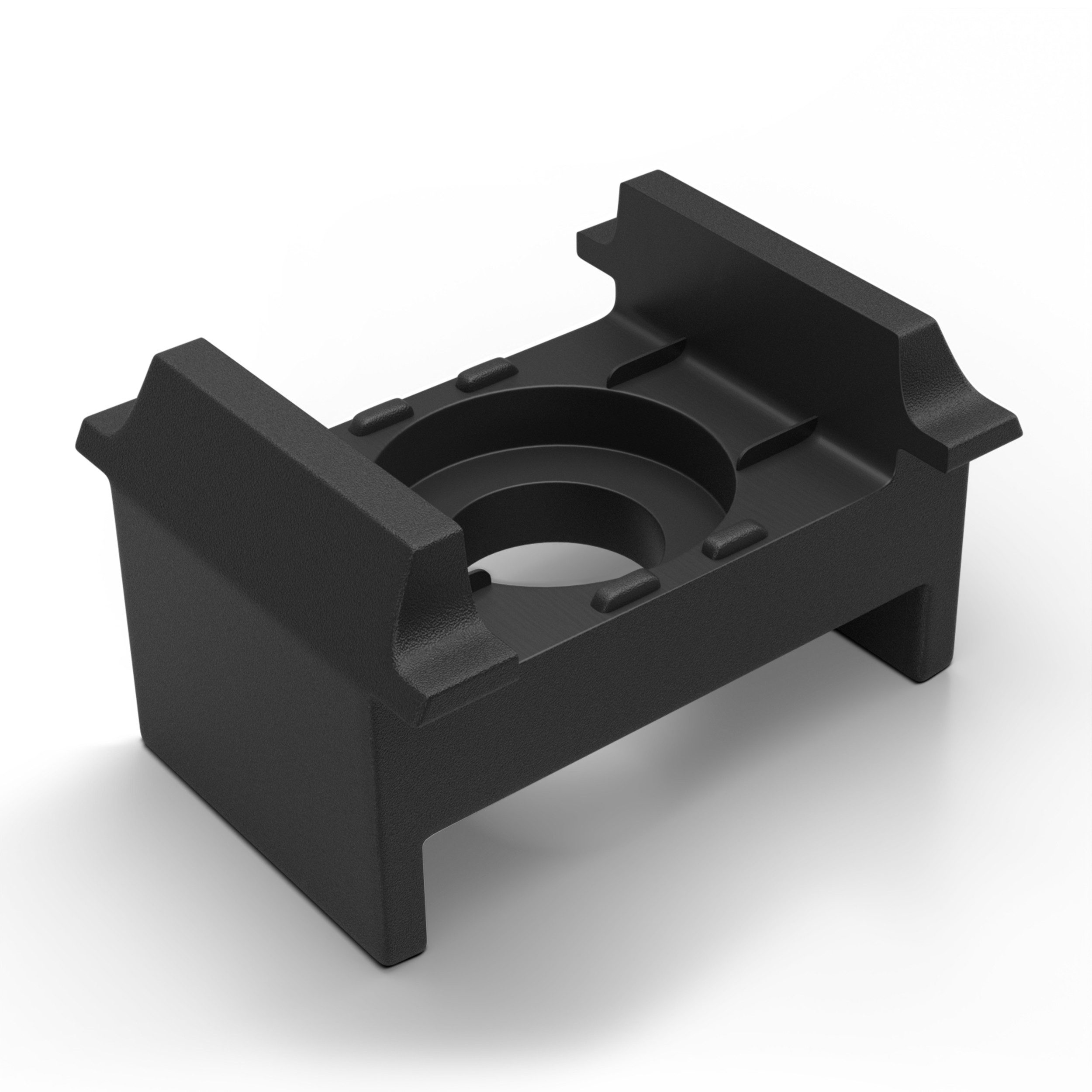 Qualinos Doppelstabmattenzaun Klemmbock für Stabmatten Pfosten mit 40mm Breite UV stabilisiert, (Vorteilspack, 10-St., Universal-Klemmbock 40mm Pfosten), Seitliche Haltensen für 40mm Pfosten & UV-stabilisiert