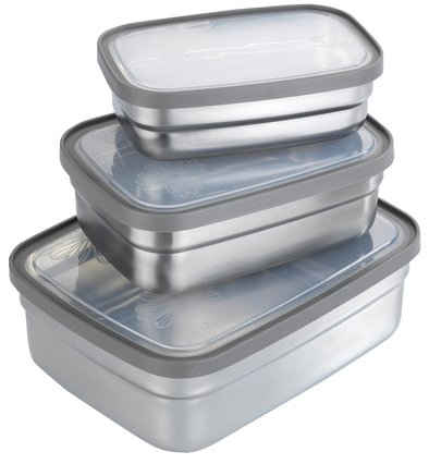 Maximex Lunchbox, Edelstahl, (Set, 3-tlg), Edelstahl