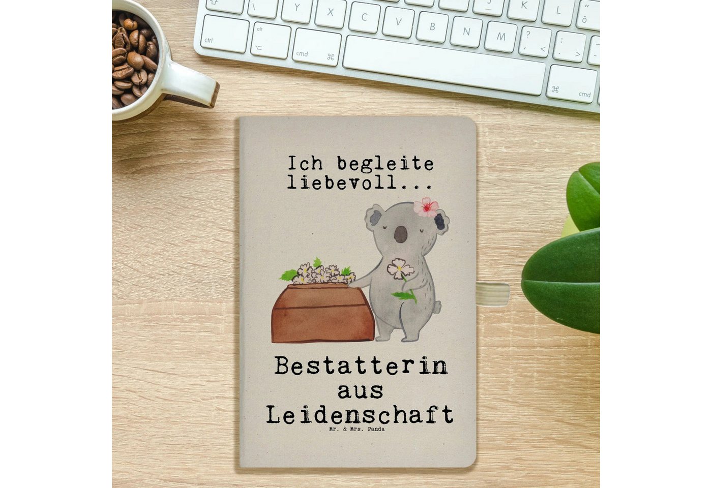 Thumbnail - Mr. & Mrs. Panda Notizbuch Bestatterin Leidenschaft - Transparent - Geschenk, Schenken, A5 Notiz Mr. & Mrs. Panda, Umwel...
