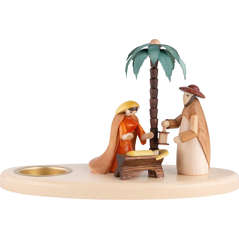 Seiffener Kunsthandwerk Theo Lorenz Schwibbogen Kerzenhalter Weihnachtskrippe (12cm) von Theo Lorenz Kunsthandwerk