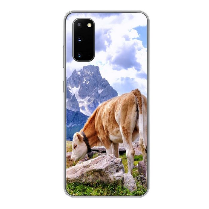 MuchoWow Handyhülle Alpen - Kuh - Berg Phone Case Handyhülle Samsung Galaxy S20 Silikon Schutzhülle