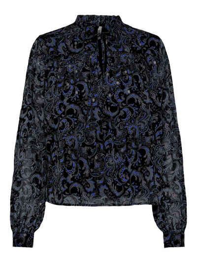 JACQUELINE de YONG Blusenshirt »Langarm Bluse Print Paisley Muster V-Neck Business Tunika Top JDYEMILY« 4560 in Blau