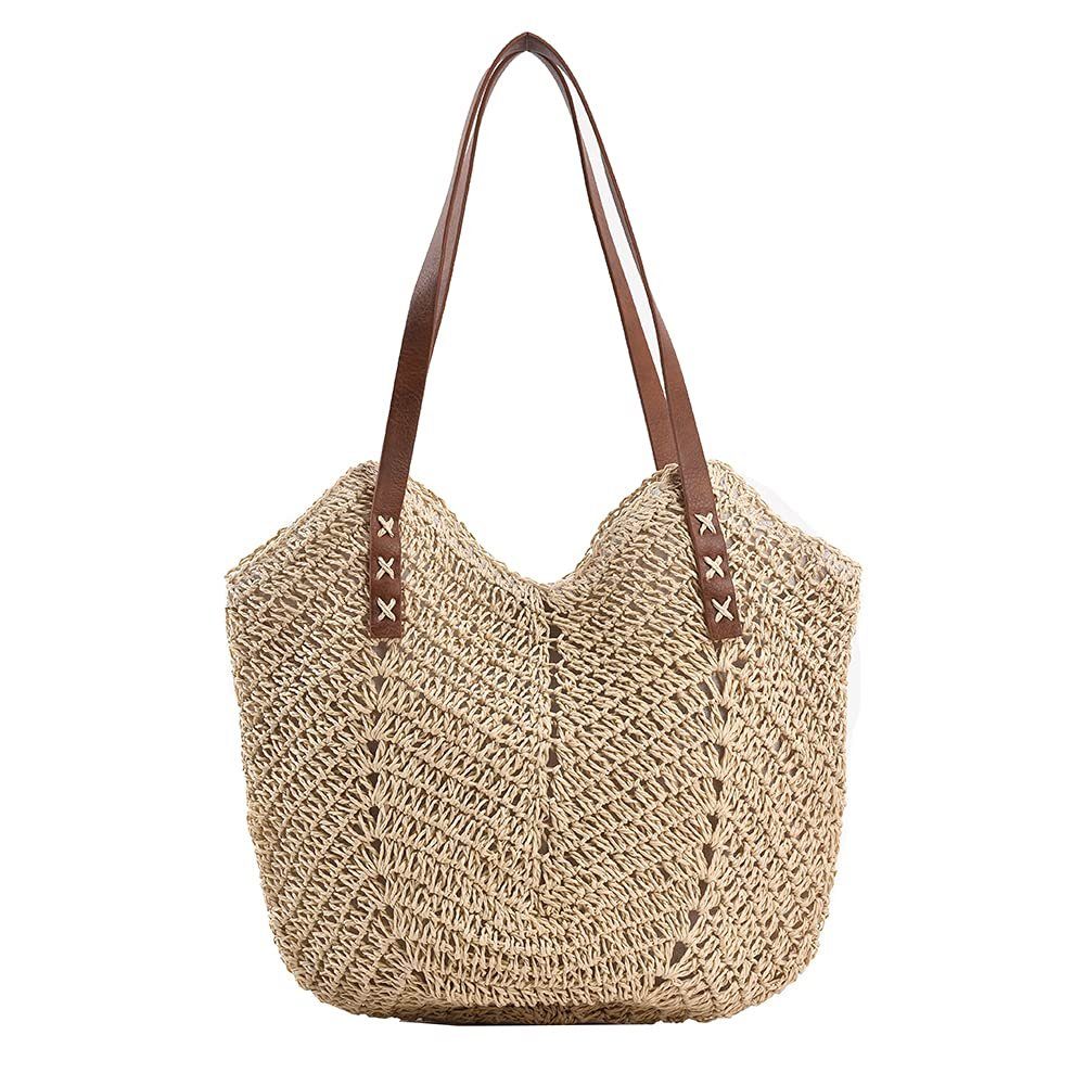 Housruse Strandtasche »Handgewebte Einkaufstasche,Frauen Runde Rattan Tasche  Kreis Stroh Tasche Handgewebte Korb Handgewebte Tasche Sommer Strandtasche  Schulter Geldbörse Umhängetasche Böhmisch« online kaufen | OTTO