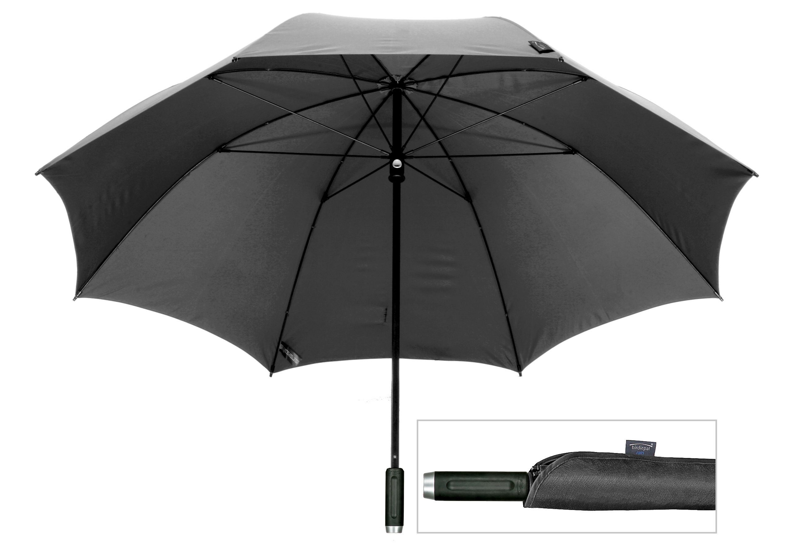 rain, birdiepal® Dach Stockregenschirm großem EuroSCHIRM® mit extra schwarz