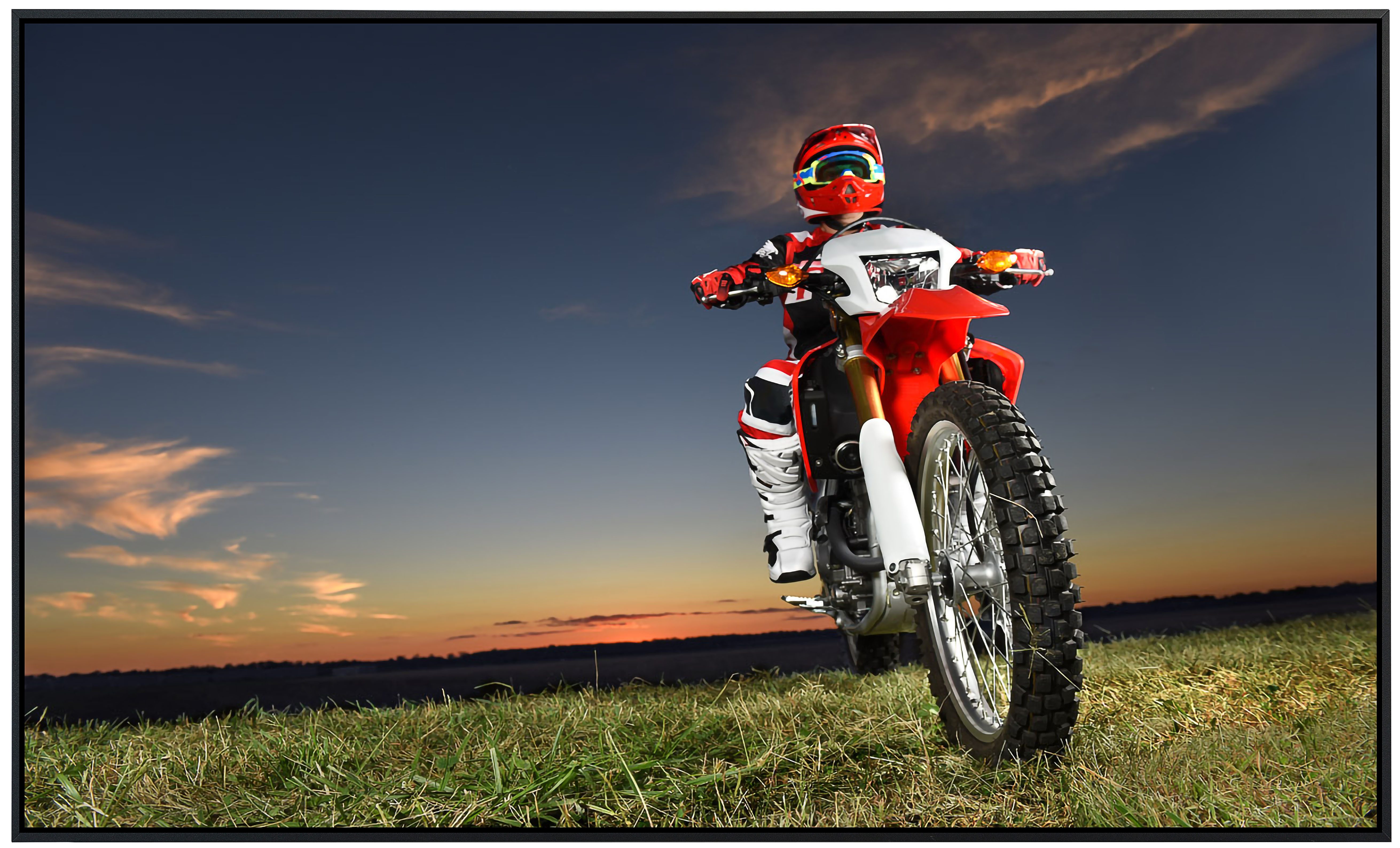 Papermoon Infrarotheizung INFRAROT-BILD-HEIZUNG, Motorrad, TÜV-Rheinland/GS zertifiziert, angenehme Strahlungswärme