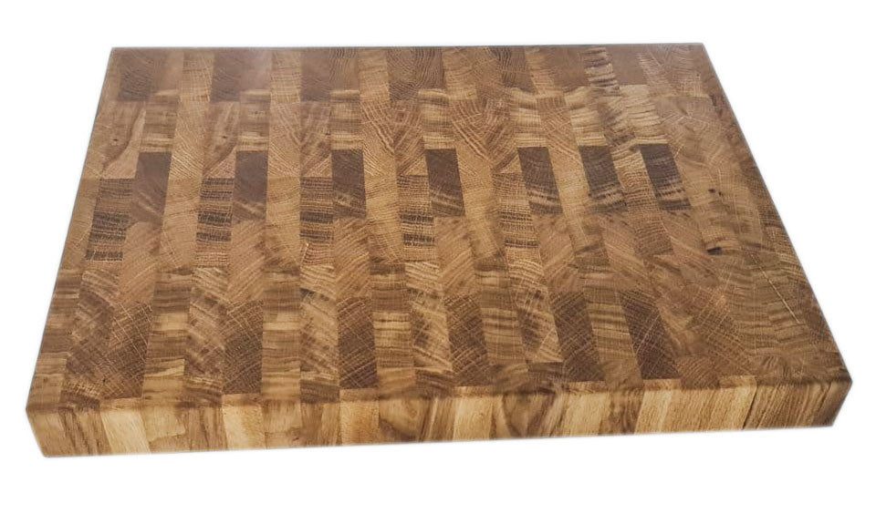 Holzwaren Wasmer Schneidebrett Arbeitsplatte, Butcherblock, Küchenbrett, Metzger-Block "Eiche", Eiche