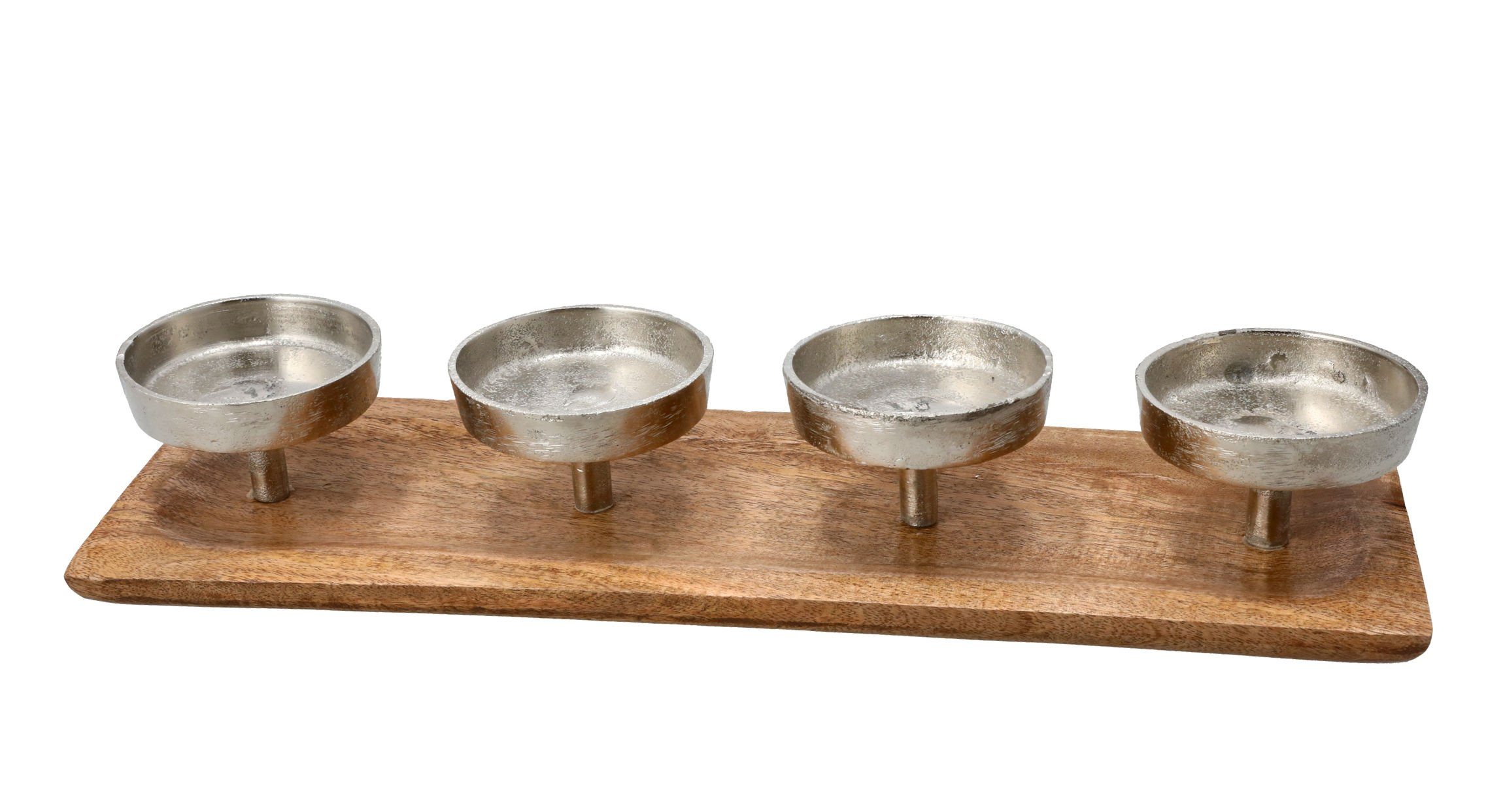 Spetebo Adventsleuchter Mango Advents Kerzenhalter für 4 Kerzen - 35 cm (In günstig online kaufen