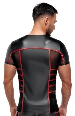 NEK T-Shirt Men's Shirt black/red S transparentes Feinnetz