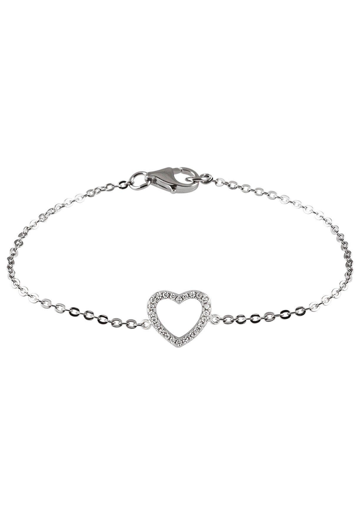 UNIKE JEWELLERY Armkette MEANINGFUL HEART HERZ, UK.PU.1205.0004, mit Zirkon günstig online kaufen