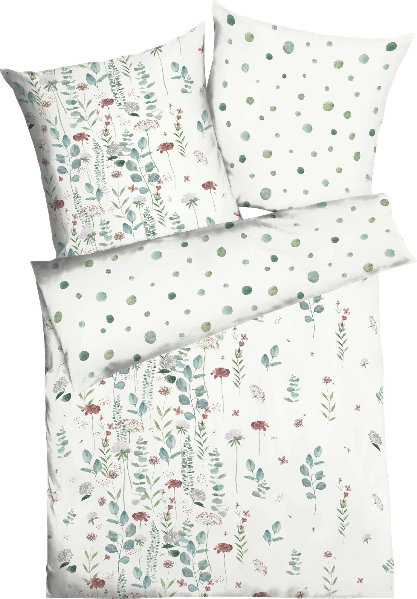 Kaeppel Bettwäsche Wendebettwäsche "Eucalyptus", Biber, 2 günstig online kaufen