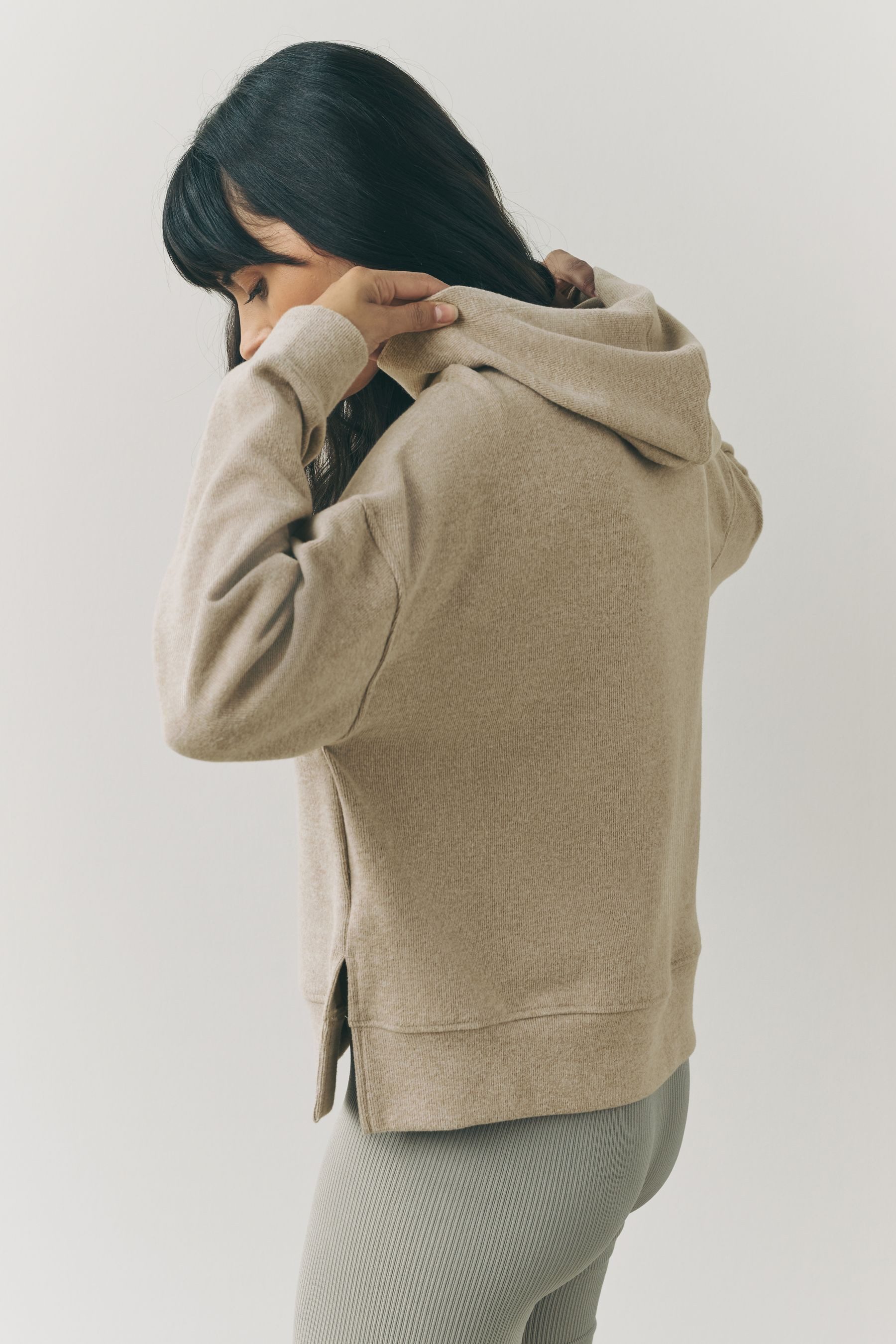 Next Strickpullover Weiches, gemütliches, geripptes Kapuzensweatshirt (1-tl günstig online kaufen