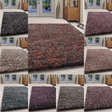 Hochflor-Teppich, Homtex, 60 x 110 cm, Shaggy Teppich Hochflor Langflor Flokati 30 mm