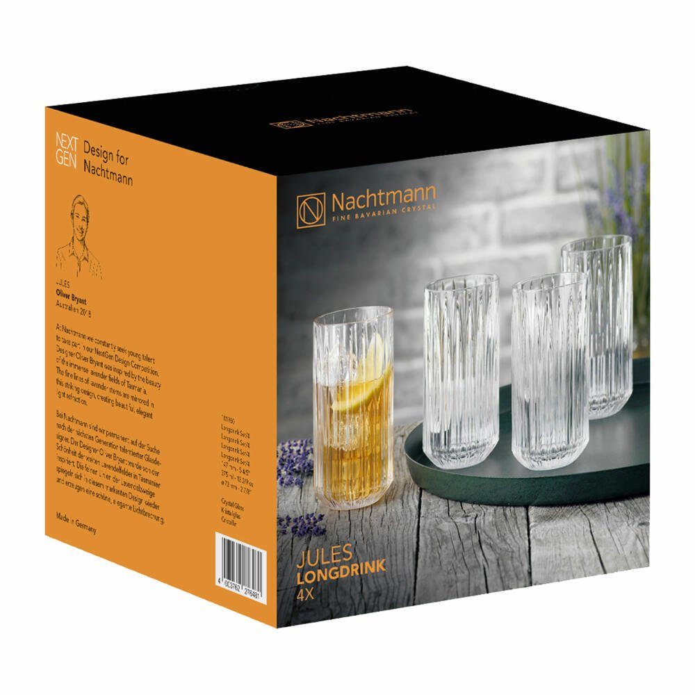 Nachtmann Gläser-Set Kristallglas ml, Jules 4er Longdrink 375 Set