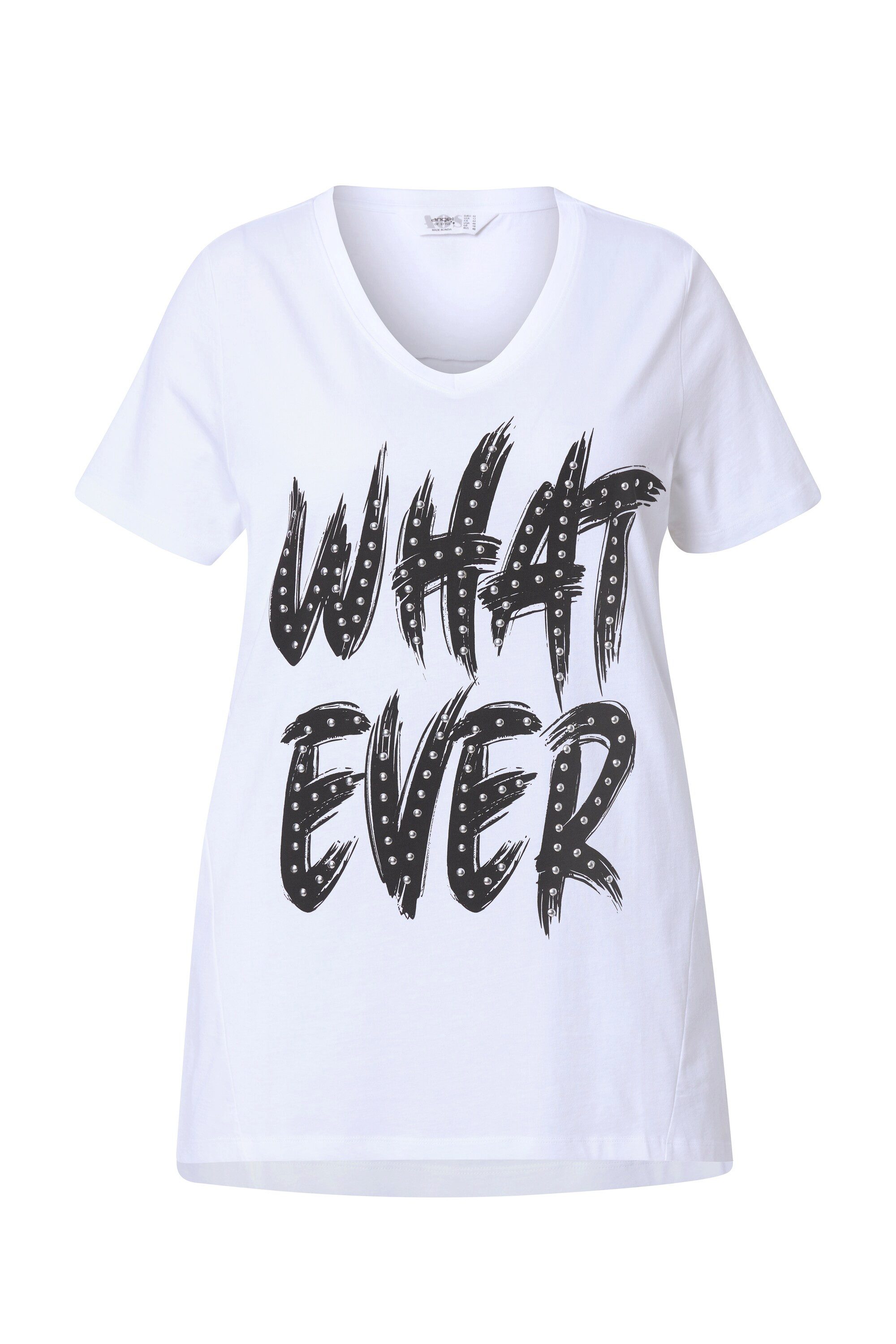 Angel of Style T-Shirt T-Shirt A-Linie Schriftzug mit Ziernieten günstig online kaufen