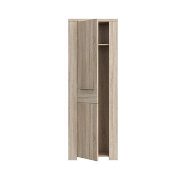99rooms Drehtürenschrank Peene (Schrank, Kleiderschrank) 1-türig, mit Kleiderstange, stehend, aus Holzwerkstoff