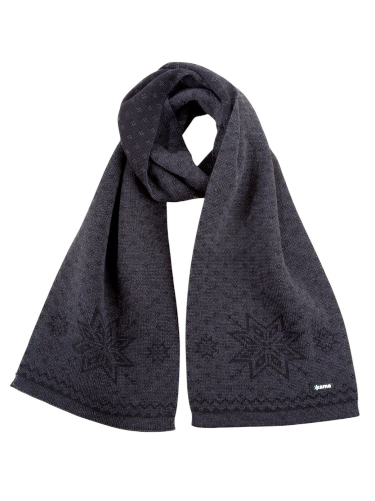 kama Schal (Merinowolle) S23 - graphitgrau 160cm x 25cm - 1 Stück
