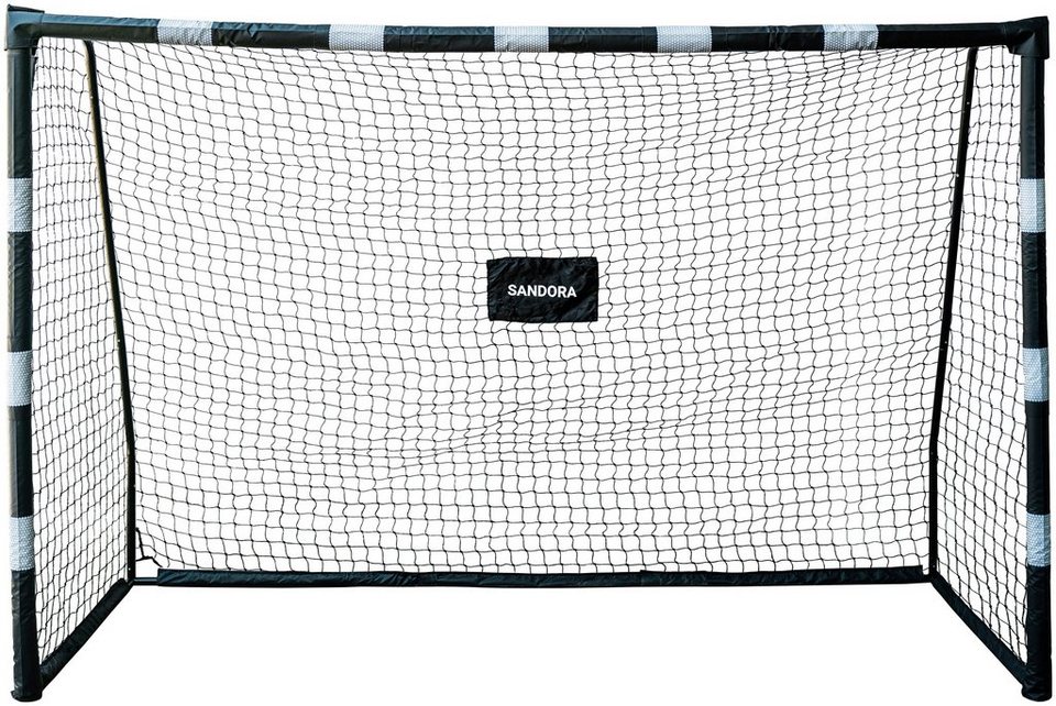 SANDORA Fußballtor Hattrick XL, Ron-Robert Zieler Edition, 300x200x120,  schwarz/weiß