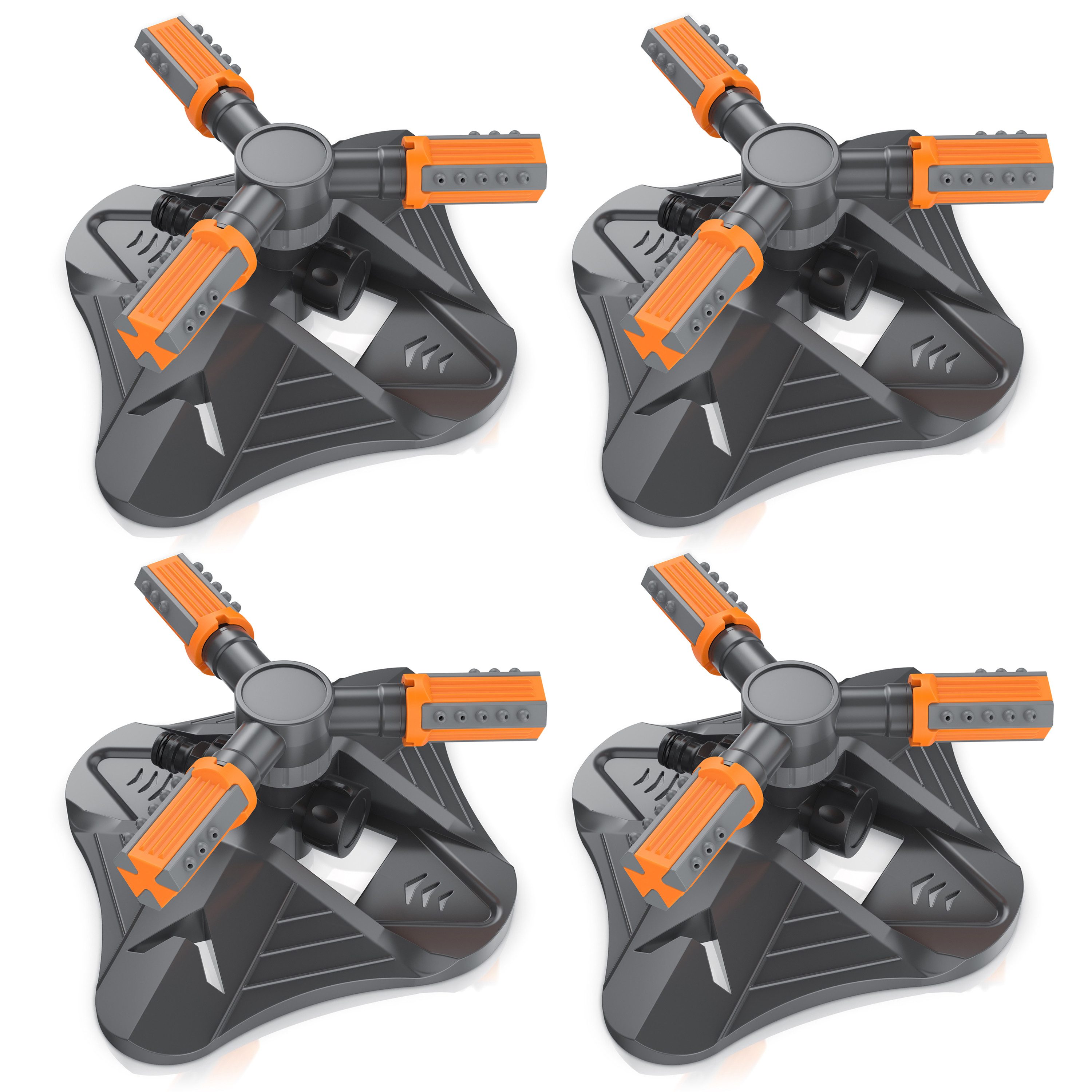 Brandson Kreisregner Garten Sprinkler, 360° Rasensprenger, 3 Arm Rasensnsprikler rotierend, 21 cm lang, (4-St), Sprenger Bewässerungssystem, Bewässerungsanlagen, Gardena kompatibel