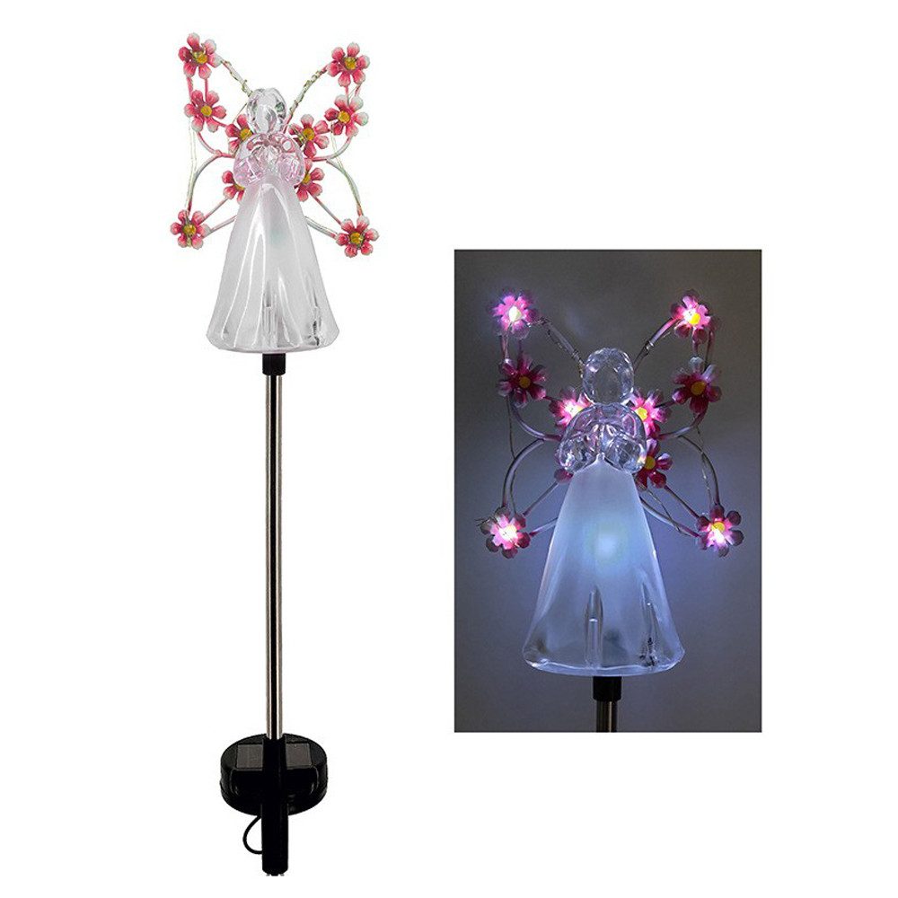 VIVIHEYDAY LED Gartenleuchte Engel LED Solarleuchte, LED-Solar Gartenlicht, Tageslichtsensor, LED fest integriert, Solar Straßenlampe für Villa Rasen
