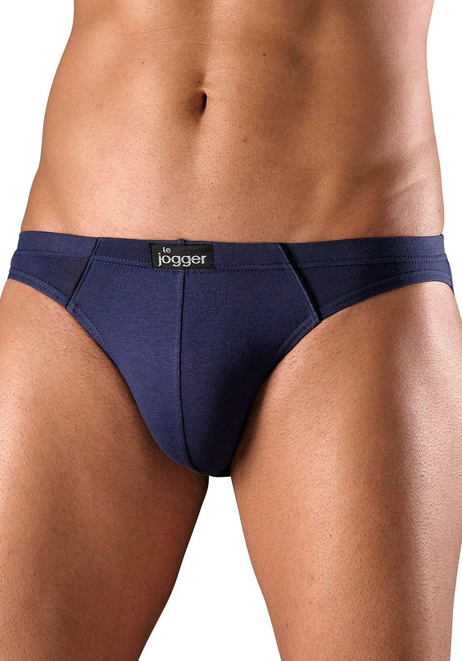 le jogger® Slip Minislip (Packung, 4-St), knappe Form, schöne Farben mit kontrastfarbenen Pipings