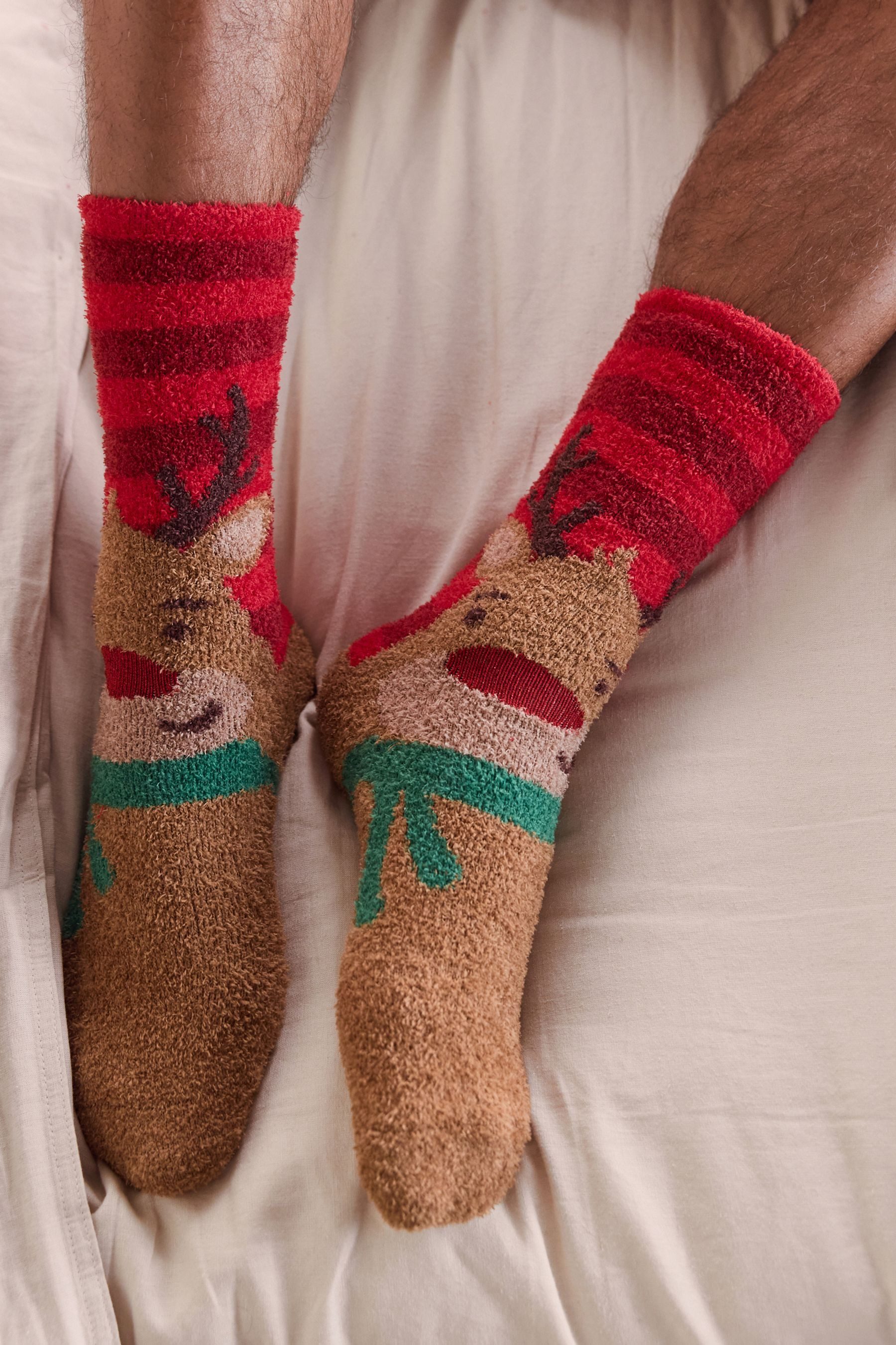 Next Kuschelsocken Kuschelige Socken mit Weihnachtsmuster, 2er-Pack (2-Paar)