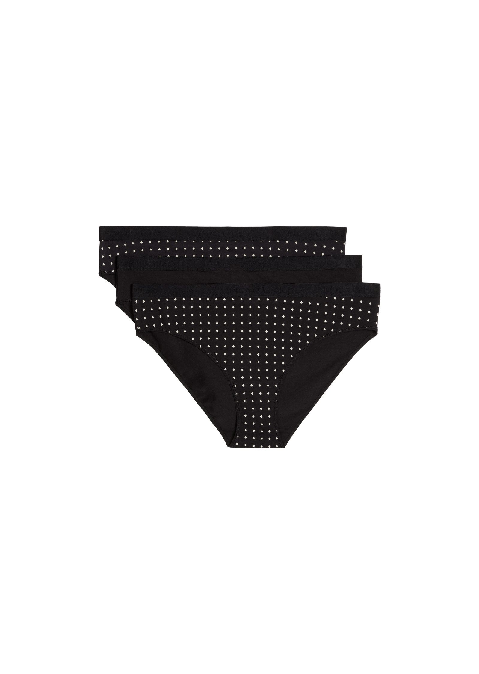 Marc O'Polo Slip Essentials (3er Pack) mit elastischem Logobund, uni und gestreift