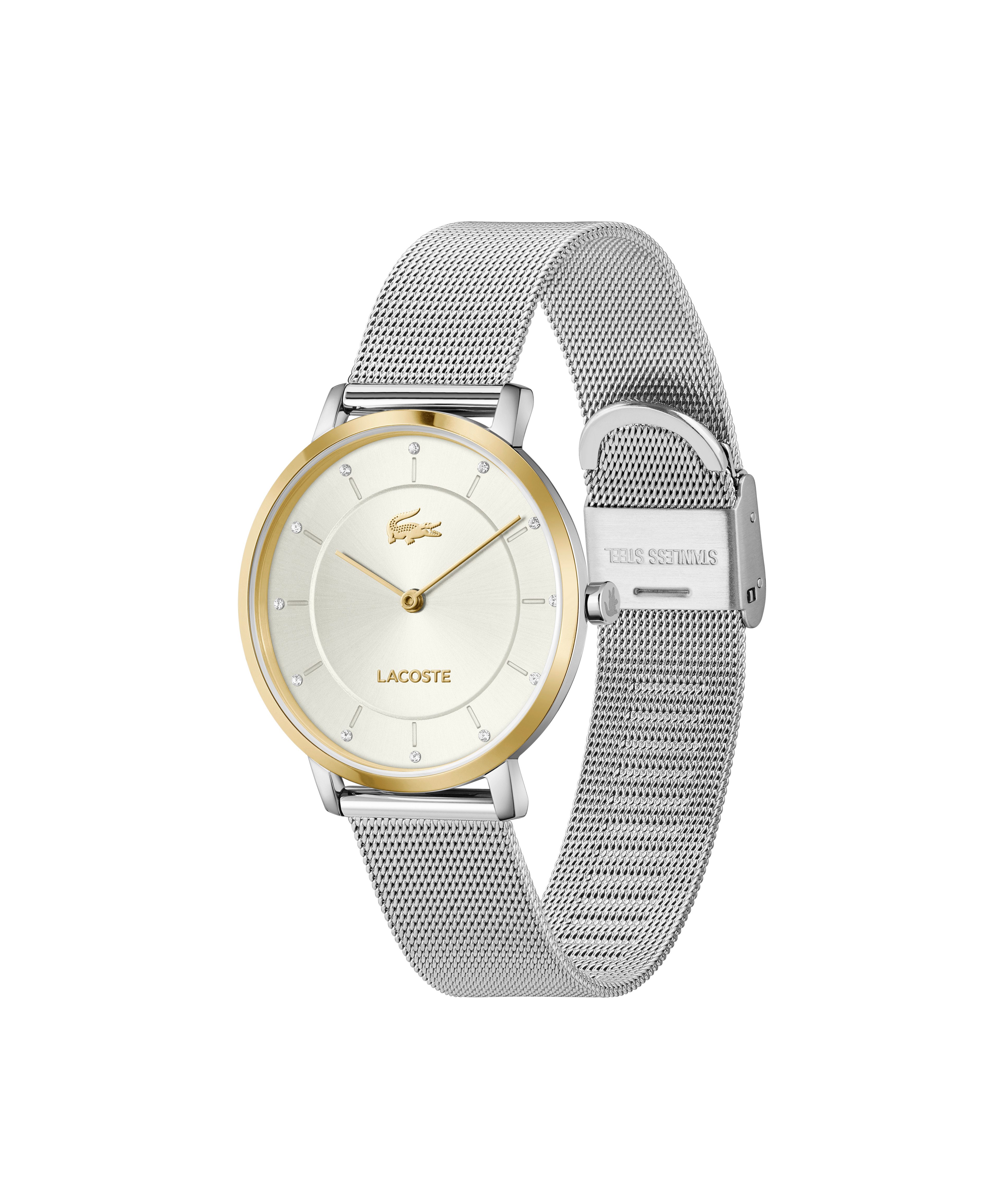 Lacoste Quarzuhr CROCORIGIN 2001472, Armbanduhr, Damenuhr, Edelstahlarmband günstig online kaufen