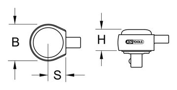 KS Tools Drehmomentschlüssel, 14 x 18 mm Einsteck-Umschaltknarre, 1/2"
