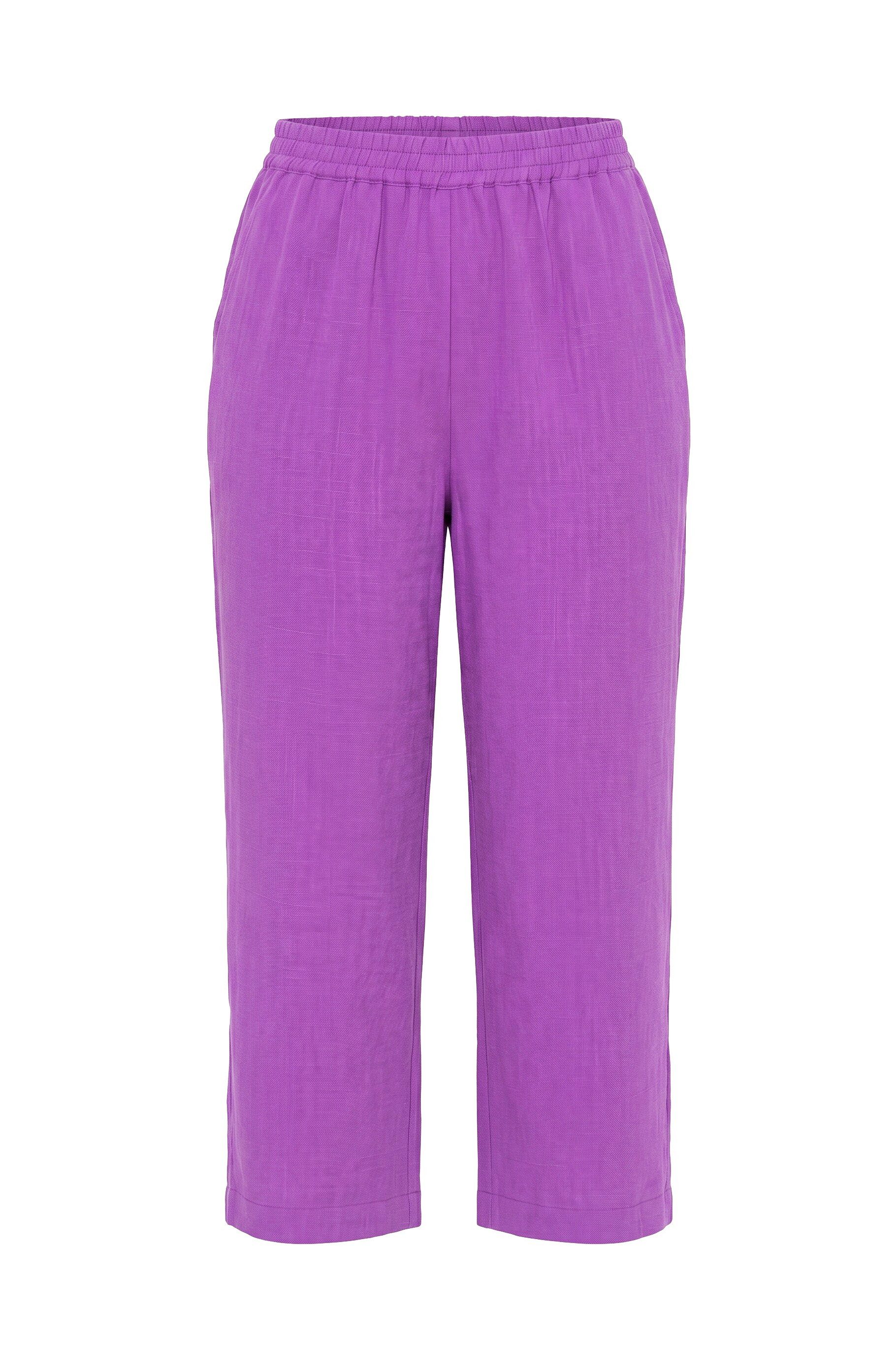 Ulla Popken Culotte Culotte wadenlang weites Bein Elastikbund