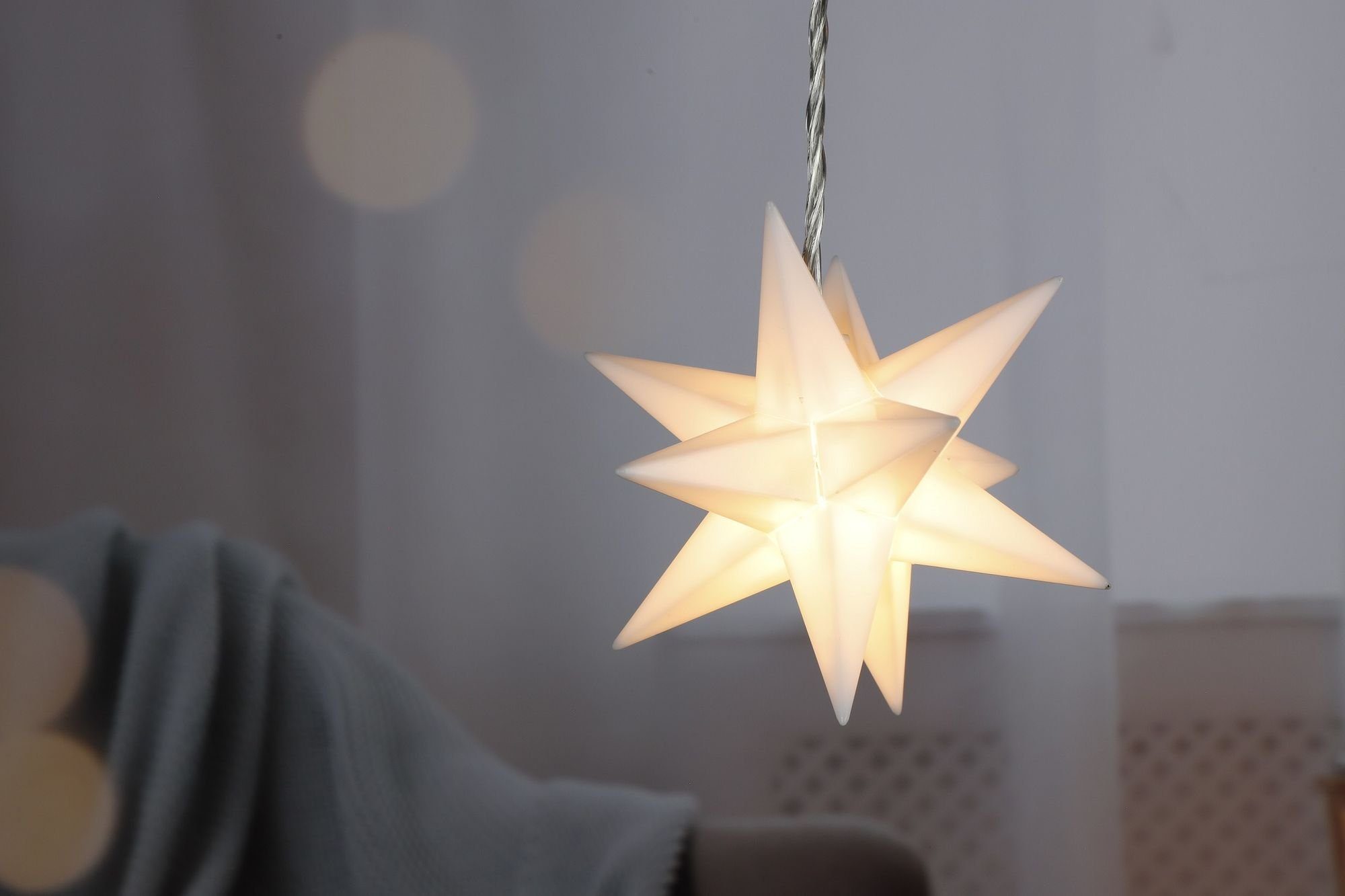 GartenHero LED-Lichterkette LED Lichterkette Sterne Weihnachtssterne Vorhang Sternenvorhang