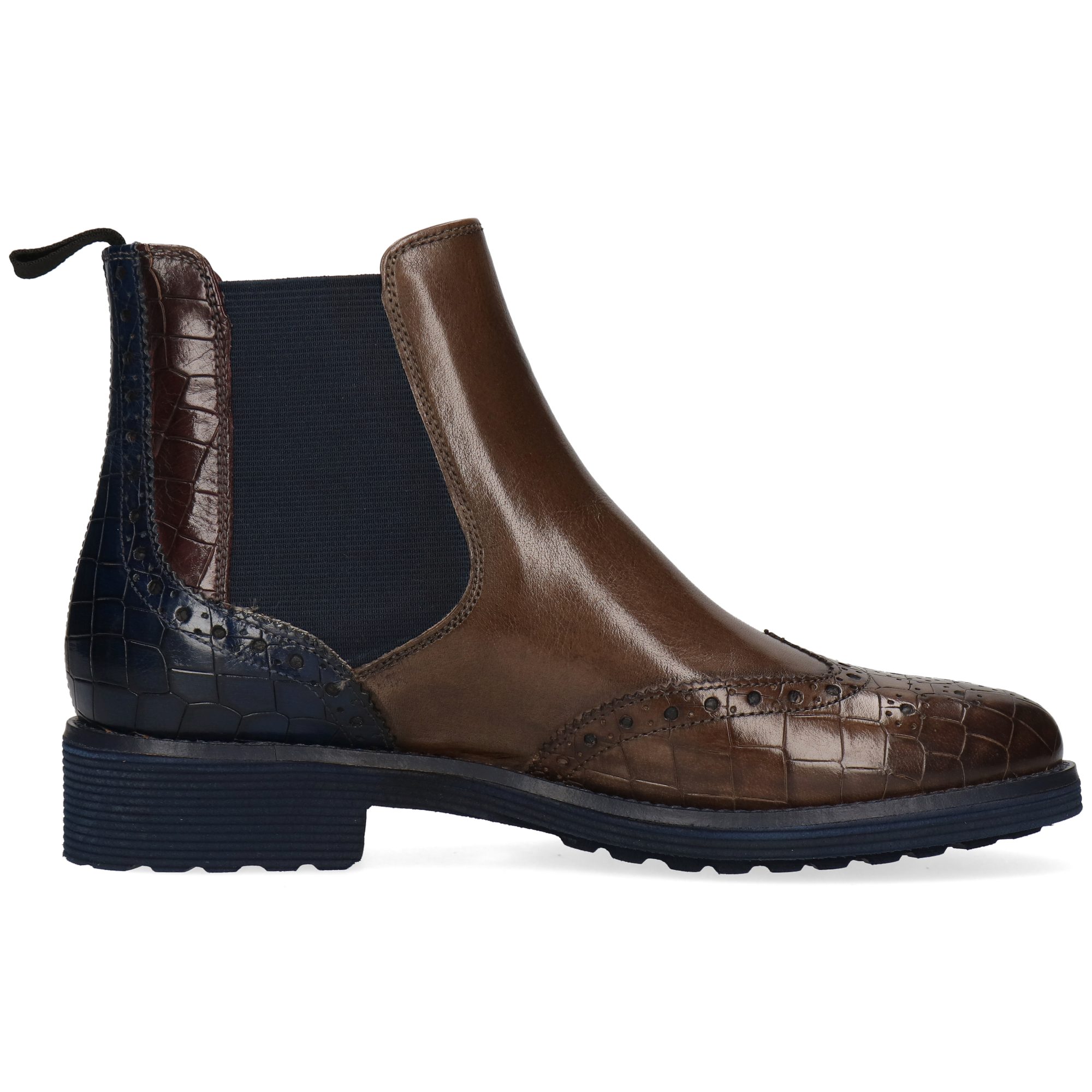 Melvin & Hamilton Selina 6 Leder-Chelsea Boots für Damen Stiefelette Flache Absätze, Echtes Leder, Vegetabile Gerbung