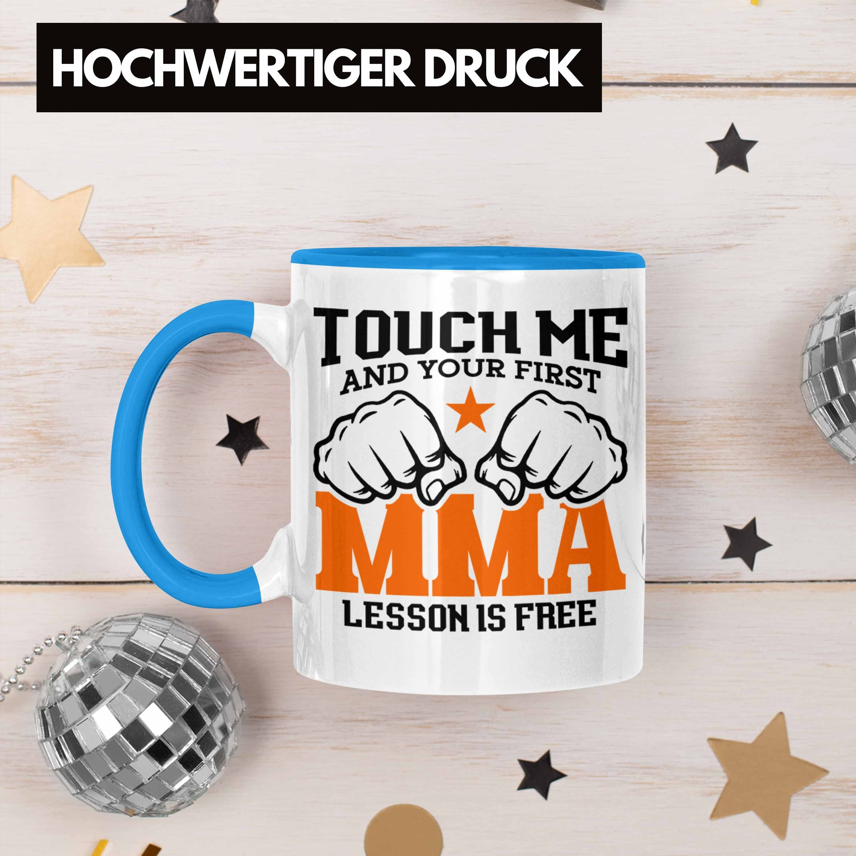 Blau First MMA-Tasse Lesson Geschenkidee für Geschenk Trendation MMA-Kämpfer Tasse MMA