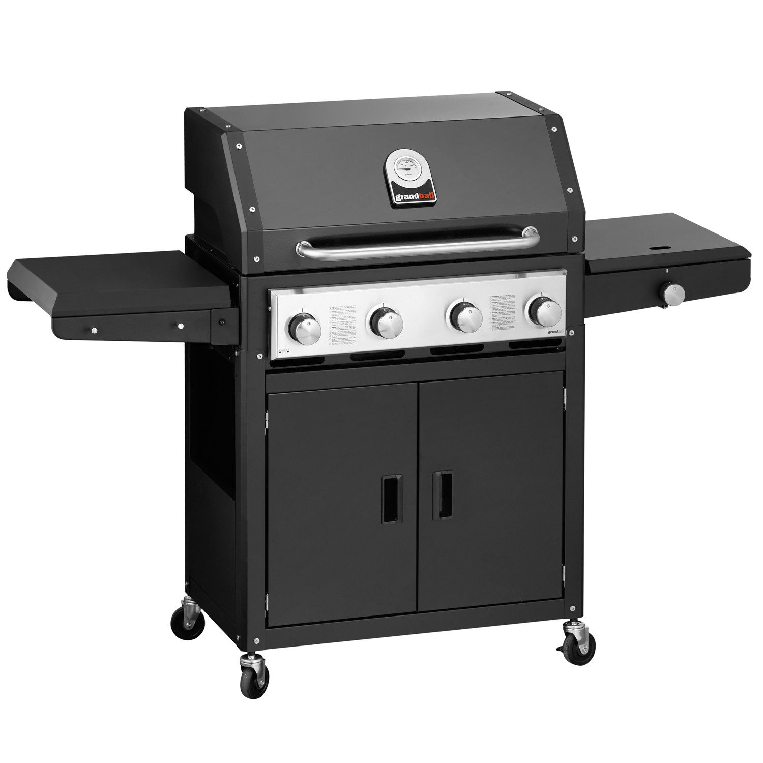 GrandHall Gasgrill Grandhall Xenon 4 Gasgrill Schwarz