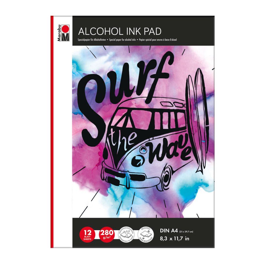 Marabu Tintenroller Marabu Alcohol Ink Pad Alkoholtintenpapier DIN A4