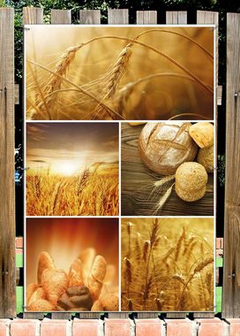 Wallario Sichtschutzzaunmatten Getreide und Brotsorten aus Weizen