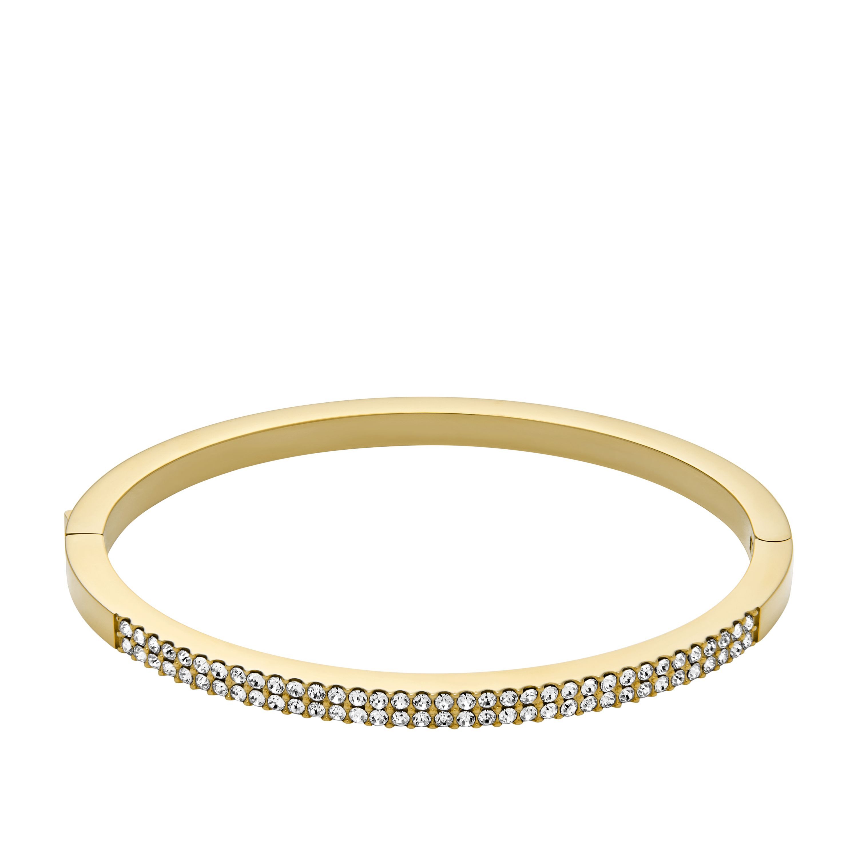 Fossil Armreif Schmuck Geschenk Edelstahl ELLIS, mit Glasstein