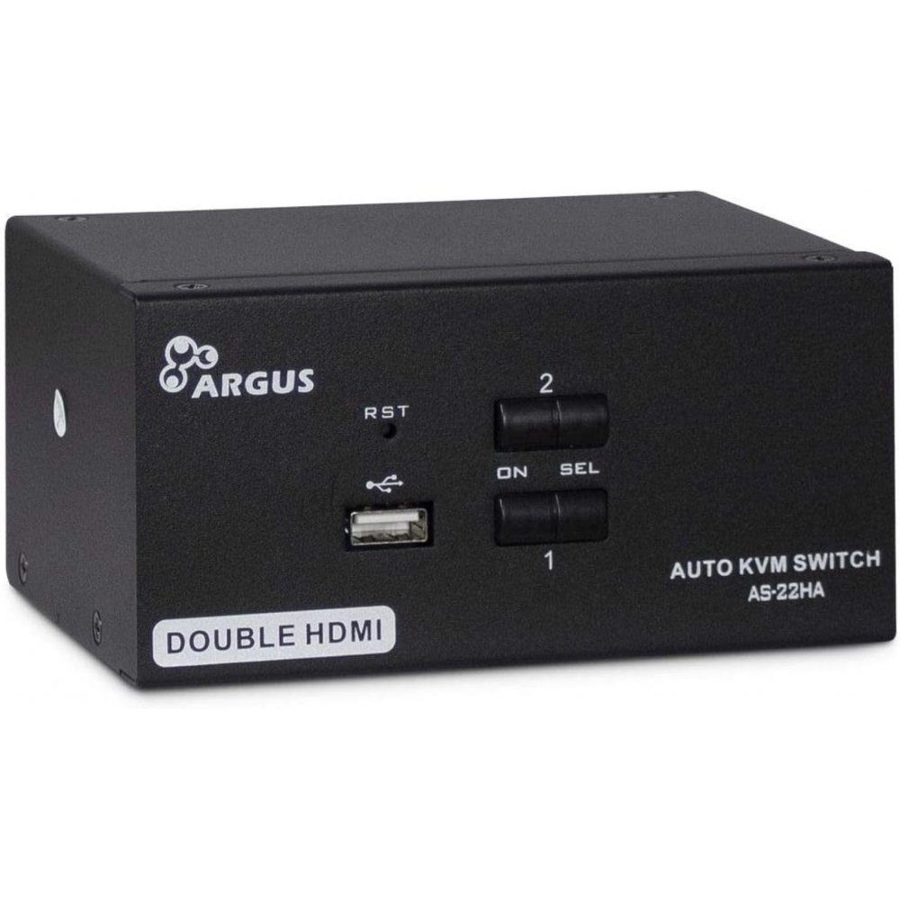 - Audio KVM Inter-Tech schwarz Matrix-Switch Switch IPC AS-22HA / - Video