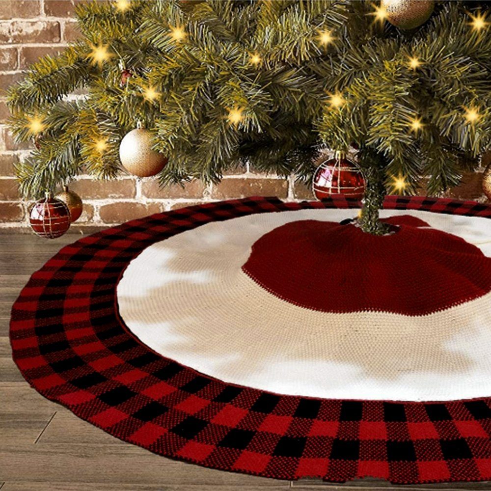 BIGTREE Christbaumschmuck Weihnachten Baumrock,Weihnachten Dekoration,Ø124cm