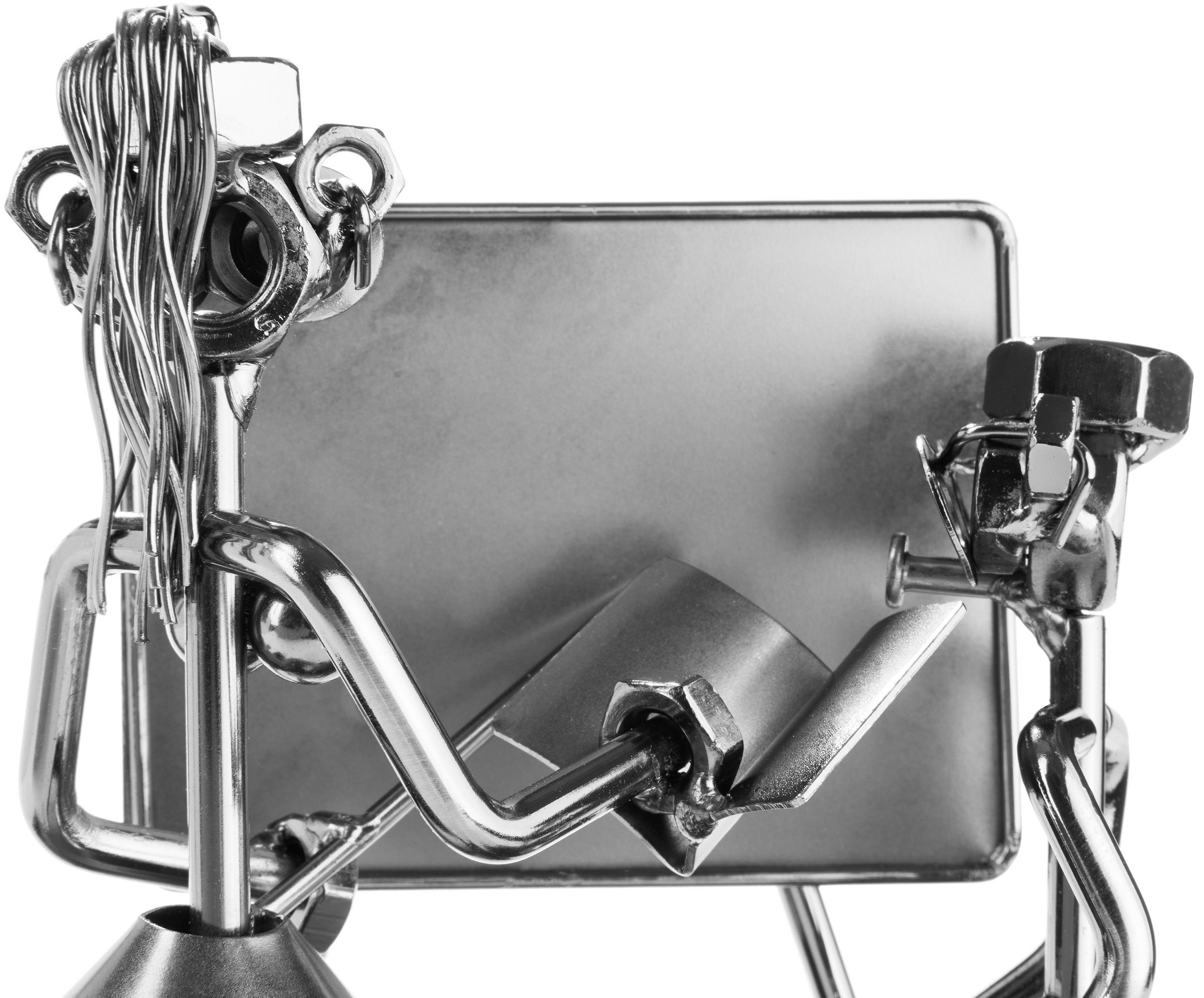 BRUBAKER Dekofigur Metallskulptur Schraubenmännchen Lehrer (1 St., mit Notizzettelfach, Visitenkarten- und Stiftehalter), kunstvolle Geschenkfigur für Lehrer*in – Bild 5 von 5