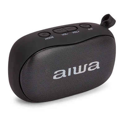 Aiwa BS-110BK Mini Bluetooth Lautsprecher 10W HyperBass Musik Box Bluetooth-Lautsprecher (10 W, Bluetooth Lautsprecher mit Freisprechfunktion)